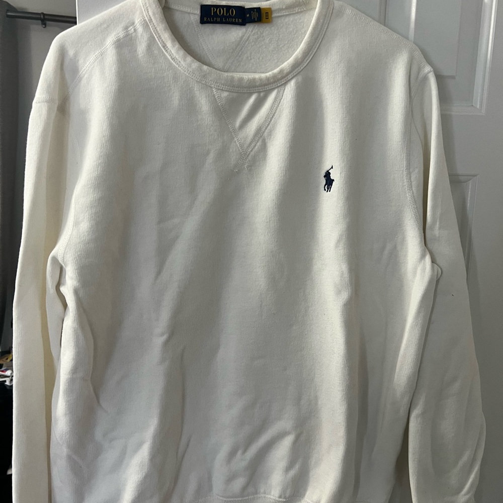 Ralph Lauren Men's Cream Crewneck Sweater